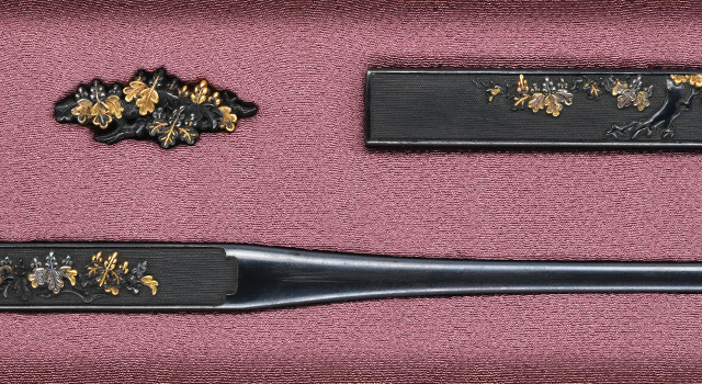 Kozuka Kougai Menuki [Mumei Goto Toju-zu][N.B.T.H.K] Hozon Tosogu